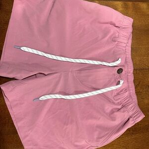 Chubbies Pink Athletic Shorts with White Drawstring